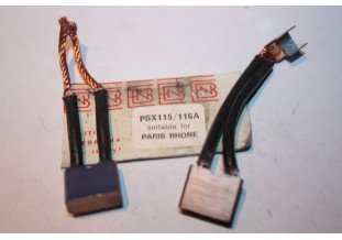 CHARBONS PSX 115-116 POUR DEMARREUR PARIS RHONE...ID DS R4 R5 R6 R12 R16 R17 FUEGO SAMBA HORIZON TAGORA