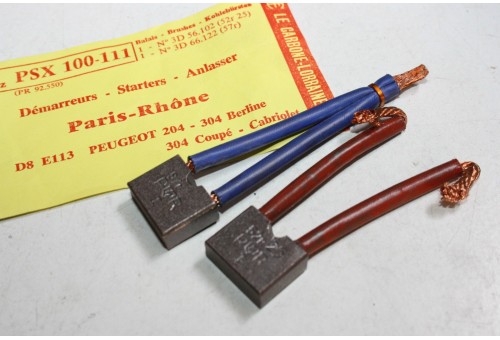 CHARBONS PSX 100-111 POUR DEMARREUR 12V PARIS RHONE...CITROEN RENAU...