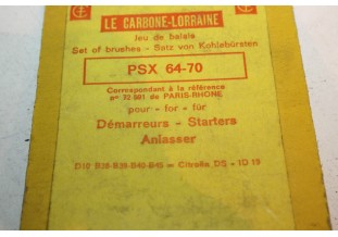 CHARBONS PSX 64-70 POUR DEMARREURS PARIS RHONE...ID DS 403 404 504 ...