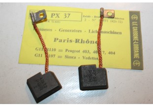 CHARBONS PX 37 POUR DYNAMO 12V PARIS RHONE...PEUGEOT 403 403/7 404 ...