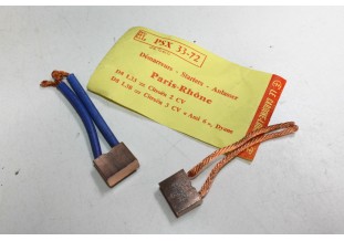 CHARBONS PSX 33-72 POUR DEMARREUR PARIS RHONE..CITROEN 2CV 3CV DS 19 ID 19