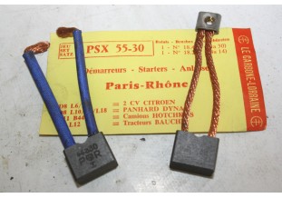 CHARBONS PSX 55-30 POUR DEMARREUR 12v PARIS RHONE...CITROEN 2CV PAN...