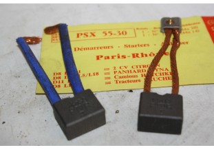 CHARBONS PSX 55-30 POUR DEMARREUR 12v PARIS RHONE...CITROEN 2CV PAN...