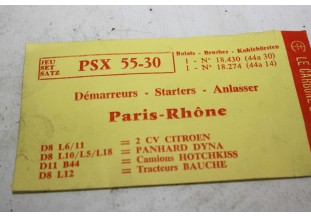 CHARBONS PSX 55-30 POUR DEMARREUR 12v PARIS RHONE...CITROEN 2CV PAN...