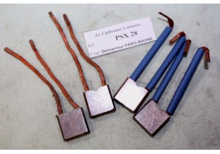 CHARBONS PSX 28 POUR DEMARREUR 12V PARIS RHONE...PEUGEOT 305 RENAUL...