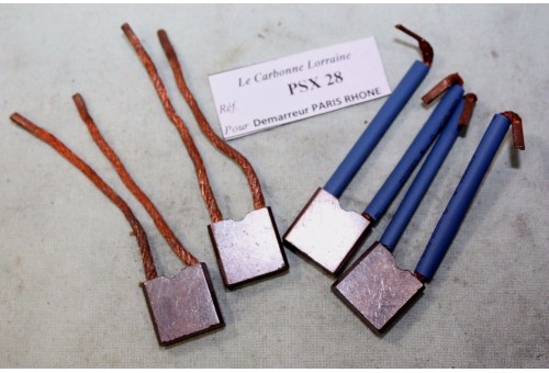 CHARBONS PSX 28 POUR DEMARREUR 12V PARIS RHONE...PEUGEOT 305 RENAUL...