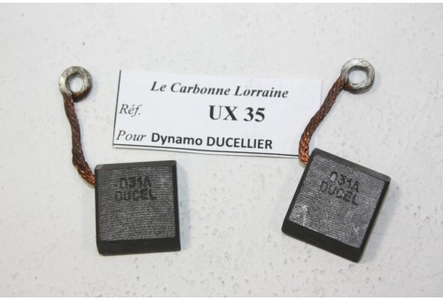 CHARBONS UX 35 POUR DYNAMOS DUCELLIER...POUR PEUGEOT 403 404 RENAUL...