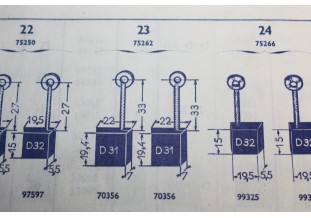 CHARBONS UX 35 POUR DYNAMOS DUCELLIER...POUR PEUGEOT 403 404 RENAUL...