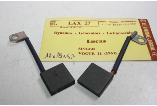 CHARBONS LAX 27 POUR DYNAMOS LUCAS...POUR SINGER VOGUE 11 - Tracaut...