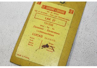 CHARBONS LAX 27 POUR DYNAMOS LUCAS...POUR SINGER VOGUE 11 - Tracaut...