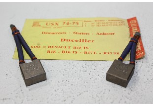 CHARBONS USX 74-75 POUR DEMARREUR 12V DUCELLIER...POUR R15TS R16TS ...