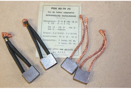 CHARBONS PSX 80-79 POUR DEMARREUR PARIS RHONE...DS19/DS21 403/404 D...