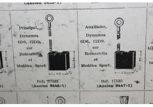 CHARBONS 17531/17533 POUR DYNAMOS RENAULT...POUR RENAULT DIVERS AVA...