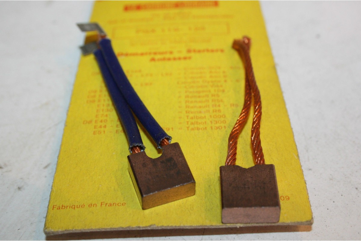 CHARBONS PSX 119-120 POUR DEMARREUR 12V PARIS RHONE...2CV AMI 6/8 R...