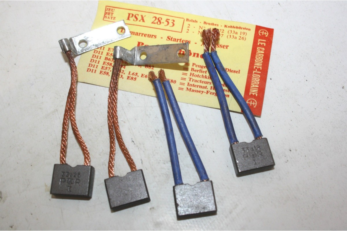 CHARBONS PSX 28-53 POUR DEMARREUR PARIS RHONE...203 403 HOTCHKISS T...