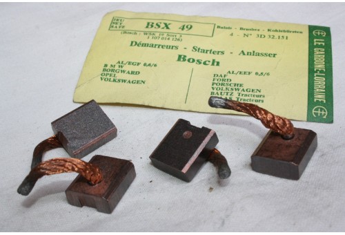CHARBONS BSX 49 POUR DEMARREUR BOSCH NEUF...BMW PORSCHE VW FORD OPE...