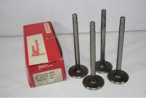 JEU DE 4 SOUPAPES D'ADMISSION FLOQUET MONOPOLE...PEUGEOT 404L 404C...
