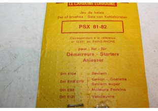 CHARBONS PSX 81-82 POUR DEMARREUR PARIS RHONE...POUR RENAULT GALION...