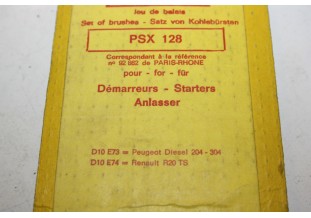 CHARBONS PSX 128 POUR DEMARREUR PARIS RHONE...POUR PEUGEOT 204 304 ...