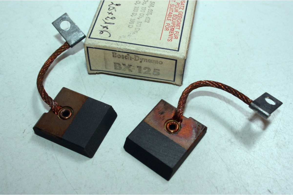 CHARBONS BX 125 POUR DYNAMO BOSCH...POUR BMW 503 BORGWARD MERCEDES ...