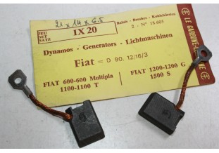 CHARBONS IX 20 POUR DYNAMO FIAT...POUR FIAT 600 MULTIPLA 1100 1100T...